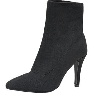 Women's Black Gipsee Stretch Knit Heel Memory Ultimate Comfort Foam Shoes